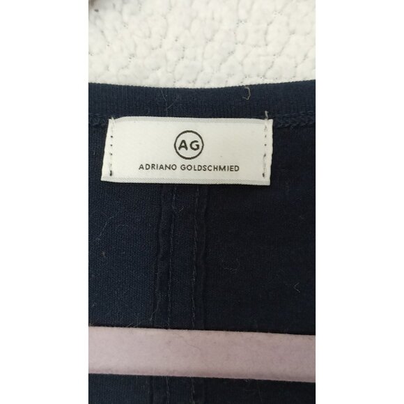 Adriano Goldschmied Blue Short Sleeve T-Shirt Small Scoop Neck 100% Cotton Tee - Picture 5 of 8